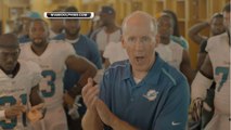 Joe Philbin congratulates his team on their comeback win over the Patriots