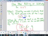 3.1 Solving One Step Equations With Addition & Subtraction 9-8-14