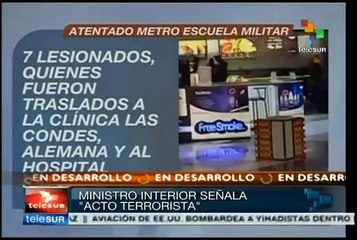 Chile: explosión en metro "Escuela Militar" es la segunda en Santiago