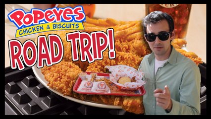 Popeye's Chicken and Waffle Tenders Road Trip! - Food Feeder