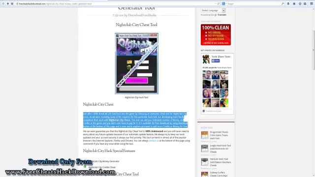 Nightclub City Cheat Money Credits Hack Tool 2014