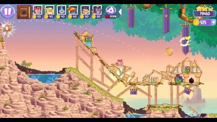 Angry Birds Stella Wall of Pigs Level 1 Episode 2 Walkthrough Beach Day ★★★