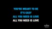 All You Need Is Love in the Style of _The Beatles_ karaoke video with lyrics (no lead vocal)