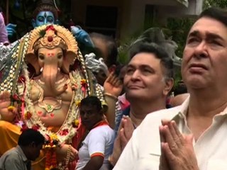 RK Studio Ganpati Visarjan | Rishi Kapoor | Randhir Kapoor