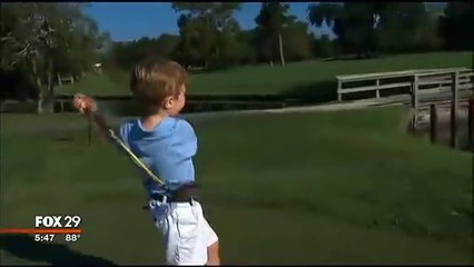 3-Year-Old Born With One Arm Makes Golf Look Easy