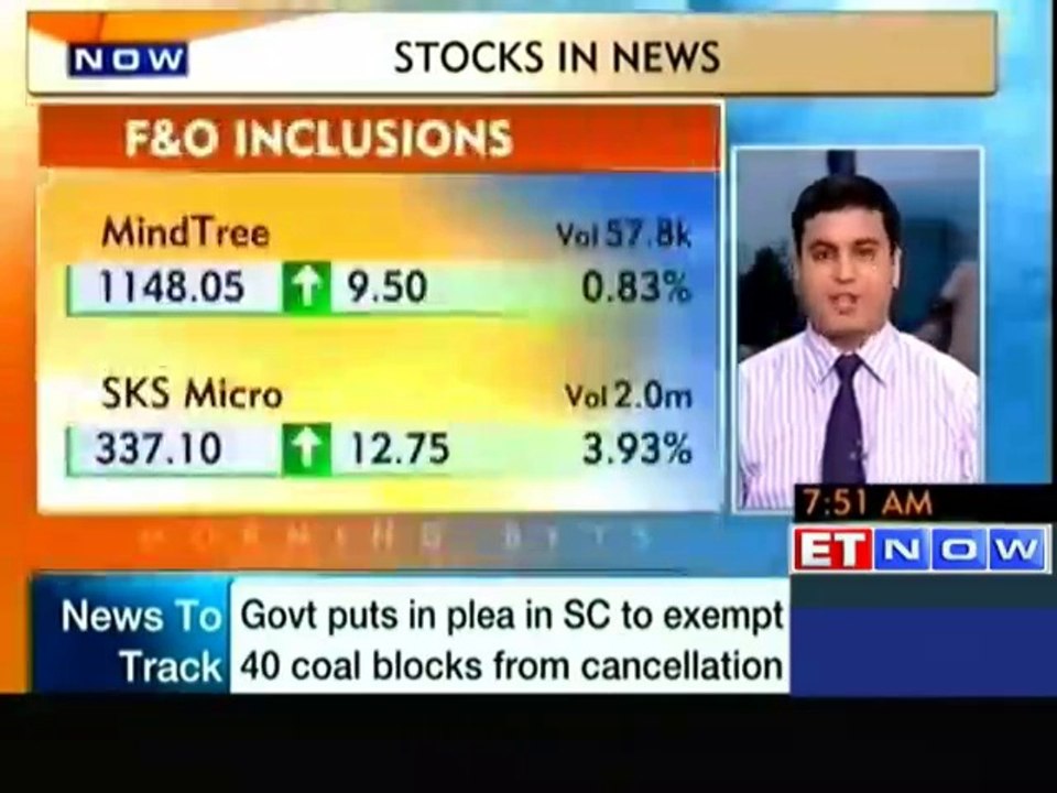 Stocks in news :  Cipla, Apollo Tyres, TCS, Tata Motors