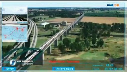 Test-ICE auf Bahnstrecke Halle/Leipzig-Erfurt