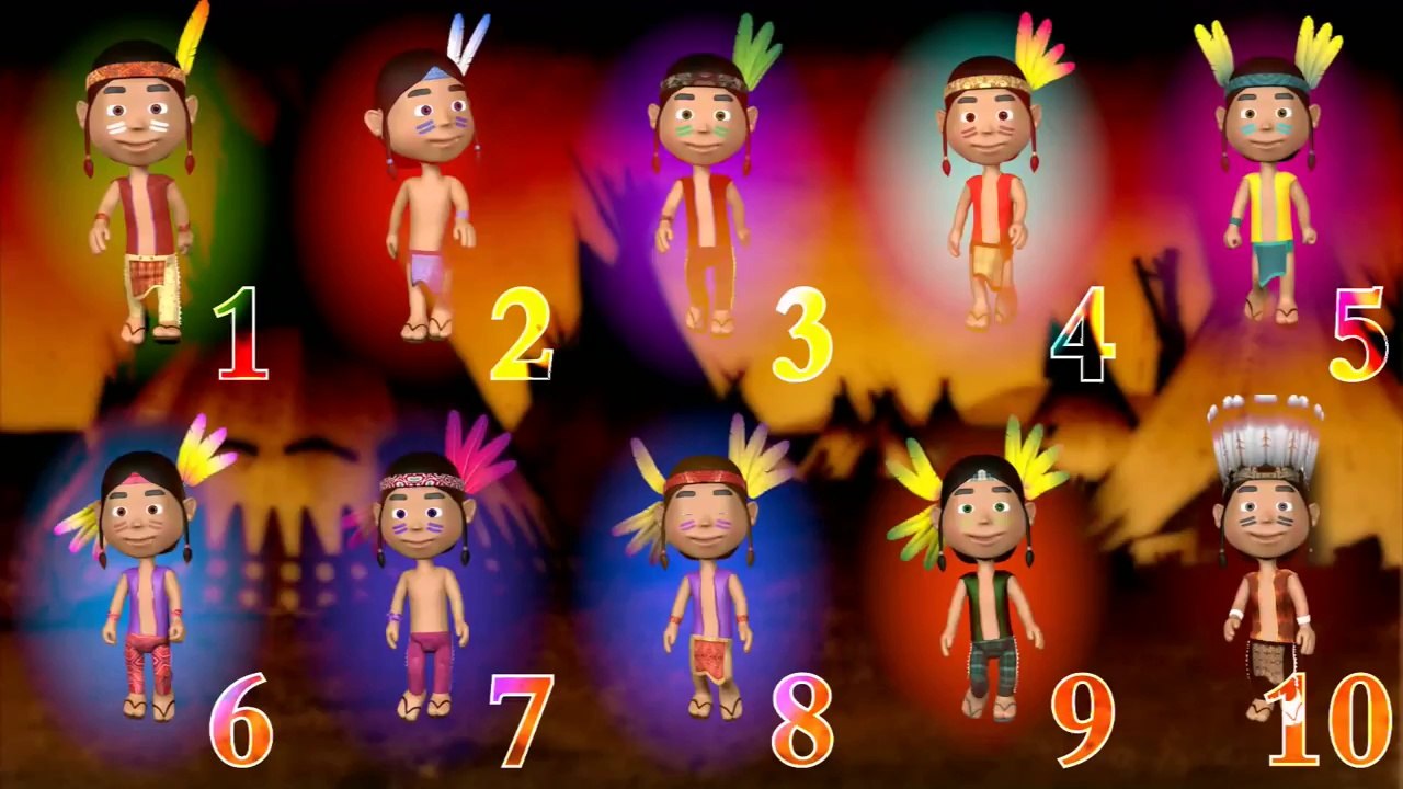 Ten Little Indians _ nursery rhymes & children songs with lyrics