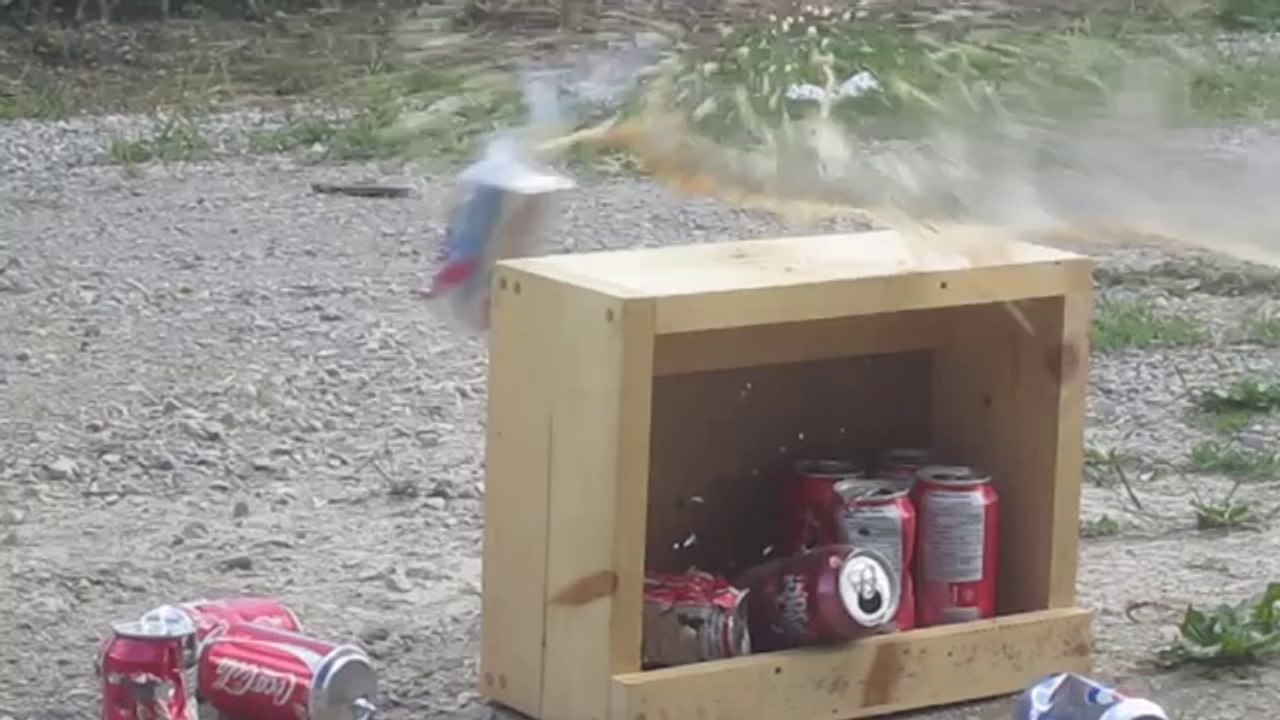 Shooting Shaken Pop Cans