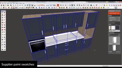 Kitchen design with SketchUp and EASYSKETCH (1)