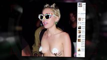 Miley Cyrus festeja cubriendo solo sus pezones en Nueva York