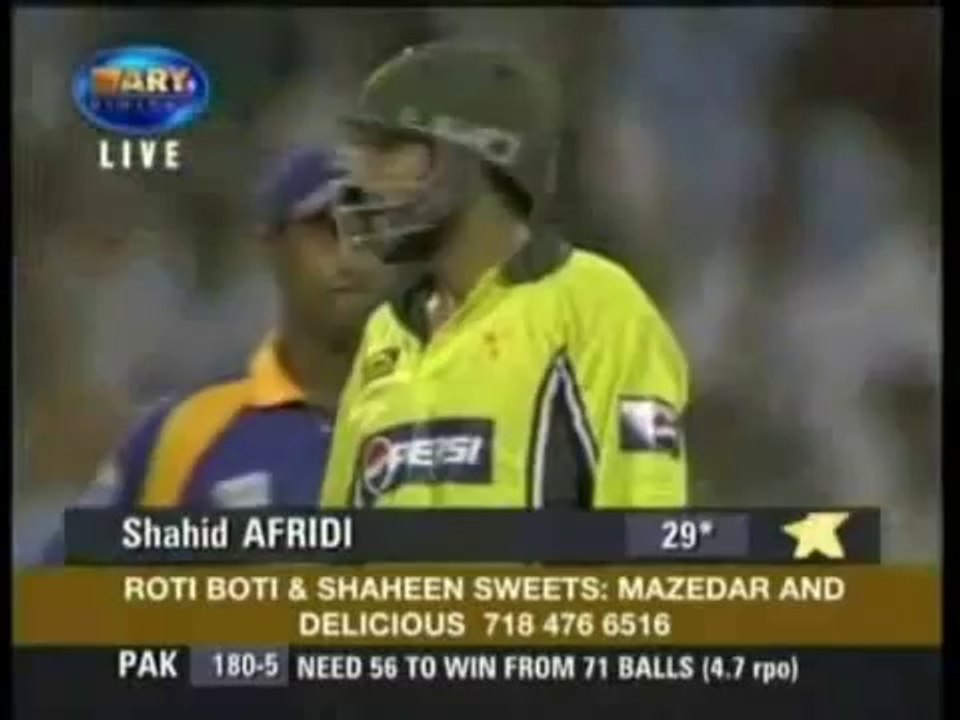 Shahid Afridi 6 Sixes in over -