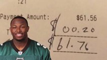 LeSean McCoy Called Out For Tipping 20 CENTS on $60 Bill