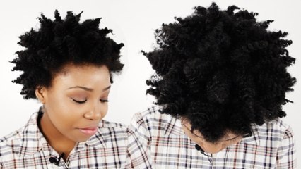 Natural Hair Twist Out / 2 Strand Twists Finished Results Tutorial Part 4 of 4