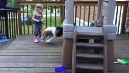 Charlotte and Zoe dancing on the deck