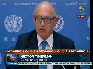 Argentina hablará con todos los países de la Asamblea General:Timerman