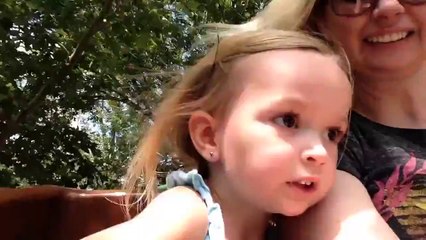 Chloe rides her first roller coaster