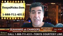 San Diego Chargers vs. Seattle Seahawks Pick Prediction NFL Pro Football Odds Preview 9-14-2014
