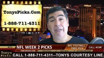 Thursday Night NFL Football Week 2 Pick Predictions Odds Point Spread 9-11-2014