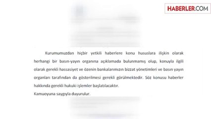 BDDK'dan Banka Haberleri ile İlgili Uyarı Yaptı