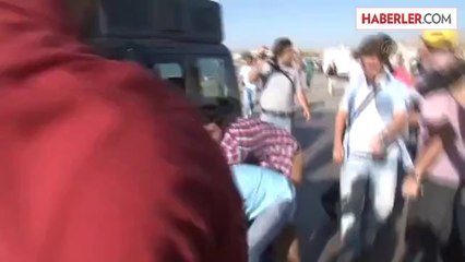 Eylem yapan gruba polis müdahale etti -