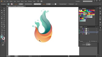 Digital Tutors - Understanding the Relationship Between Logo, Identity, and Brand - Mantra - Selecting and apply colors and font