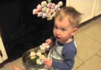 Dad Helps Son Learn Letters of the Alphabet