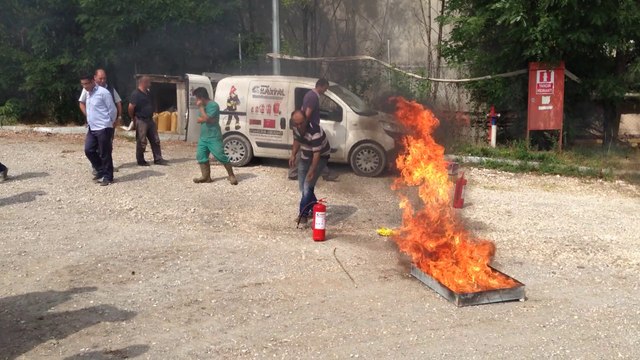 KUZEY KARTAL YANGIN SONDURME SISTEMLERI YANGIN TATBIKATI