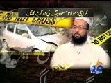 Jamia Binoria teacher gunned down in Karachi-Geo Reports-10 Sep 2014