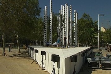 Todo preparado para la 'V' de la Diada