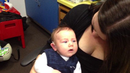 Lachlan's first hearing aids aged 7 weeks old. Our gorgeous baby boy.