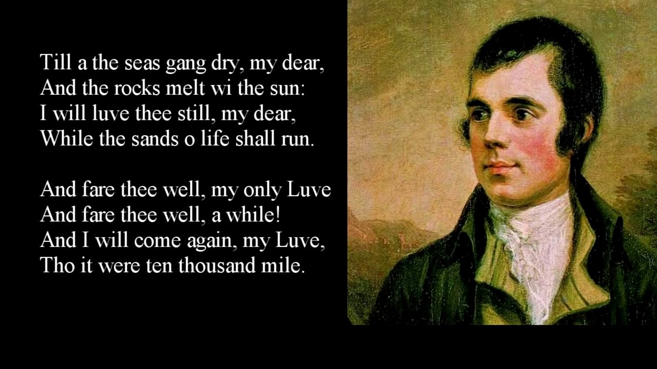 Poem - My Love is Like a Red, Red Rose by Robert Burns