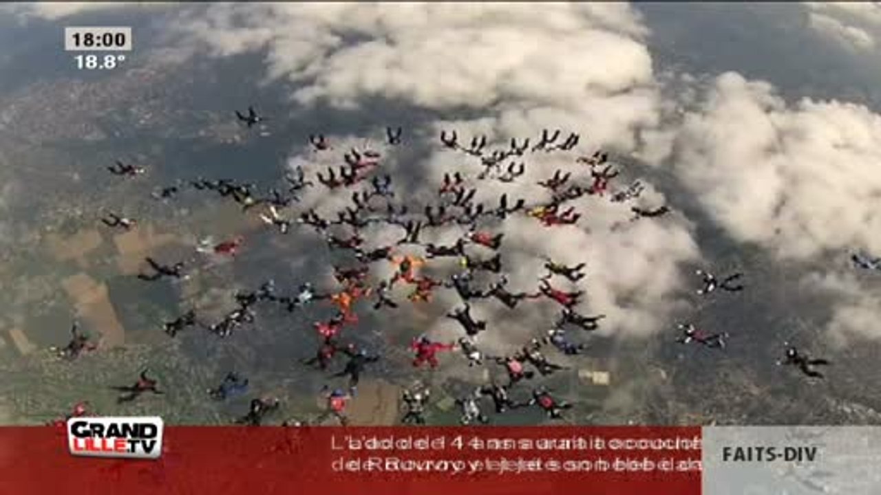 Record de saut en chute libre à Bondues