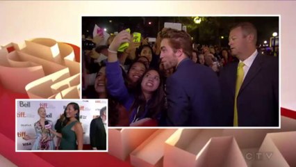 Rob Pattinson signing autographs for fans TIFF 2014