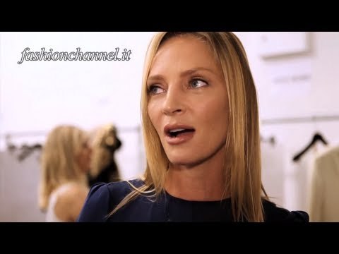 Uma Thurman at Calvin Klein Spring Summer 2012 New York HD Backstage by FashionChannel