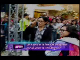 Nikko Ponce Diego Vaal Juan Pablo Bezada nota de la firma de autográfos de "Mi Amor El Wachimán 3"