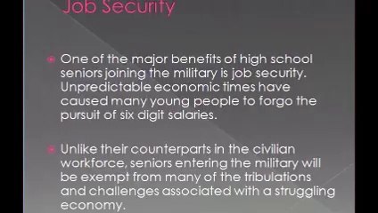 Benefits for High School Seniors to Join the Military