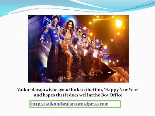 Vaikundarajan Enjoys Listening To Happy New Year’s New Song