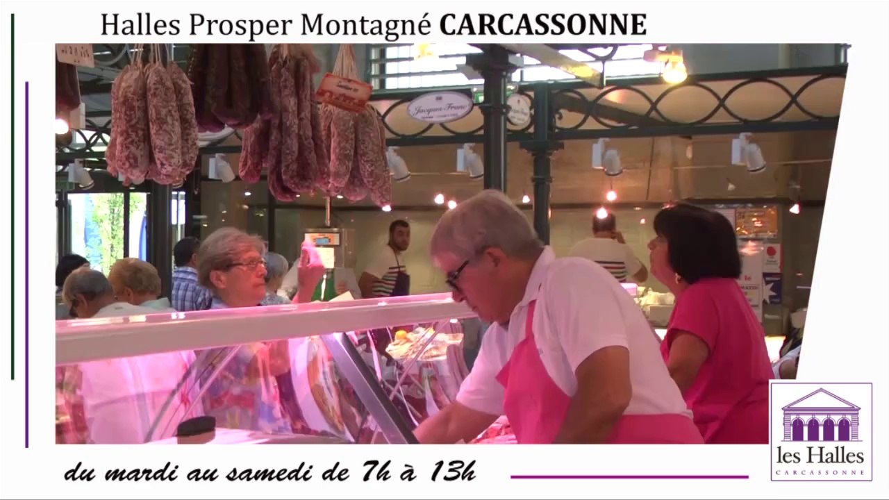 Les Halles Prosper Montagné, une vitrine de produits frais et de qualité en centre ville de Carcassonne.
