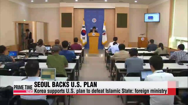 Seoul backs U.S. plan to defeat Islamic State extremists