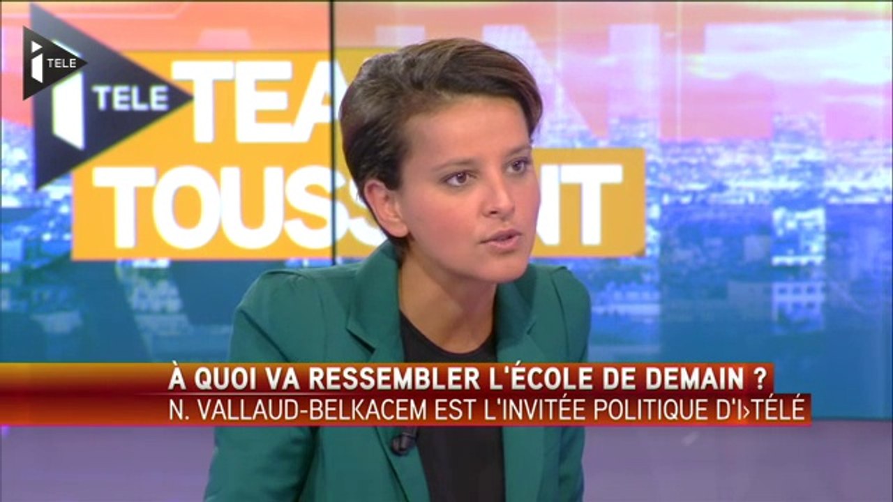 "Faire de l'Excellence, de l'égalité et de la justice à l'école" : Najat Vallaud-Belkacem invitée d'itélé