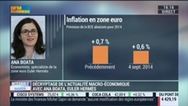 Zone euro: la logique veut que la tendance baissière se poursuive : Ana Boata, dans Intégrale Bourse - 11/09