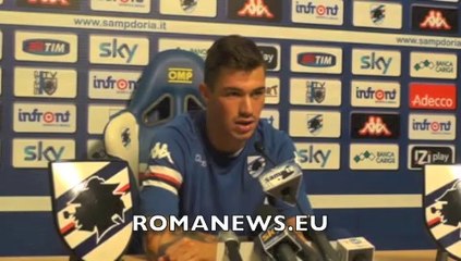 Romagnoli si presenta alla Sampdoria (11/09/14)