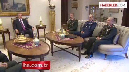 Cumhurbaşkanı Erdoğan Kuvvet Komutanlarını Kabul Etti