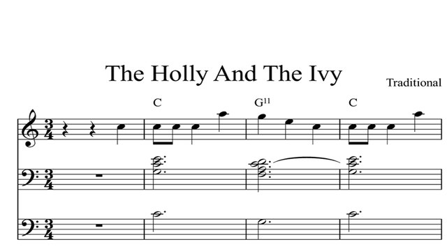 The Holly And The Ivy: DIGITAL SHEET MUSIC Piano Organ & Keyboard Book 1