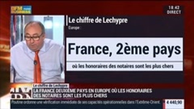 Emmanuel Lechypre: La France est le 2ème pays en Europe où les honoraires des notaires sont les plus chers - 11/09
