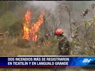 Tres incendios consumieron más de treinta hectáreas de bosque en Latacunga