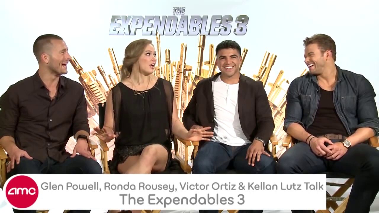 Kellan Lutz, Ronda Rousey, Glen Powell, \u0026 Victor Ortiz Talk THE EXPENDABLES  3 With AMC, image size:1280x720