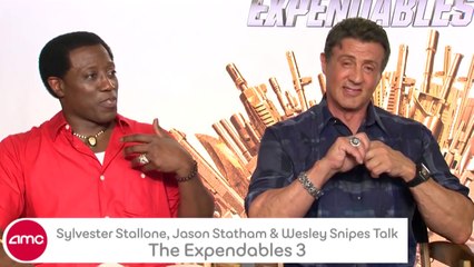 Скачать видео: Sylvester Stallone, Jason Statham & Wesley Snipes Talk THE EXPENDABLES 3 With AMC