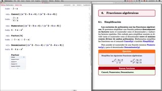 06 Mathematica. Fracciones algebracias